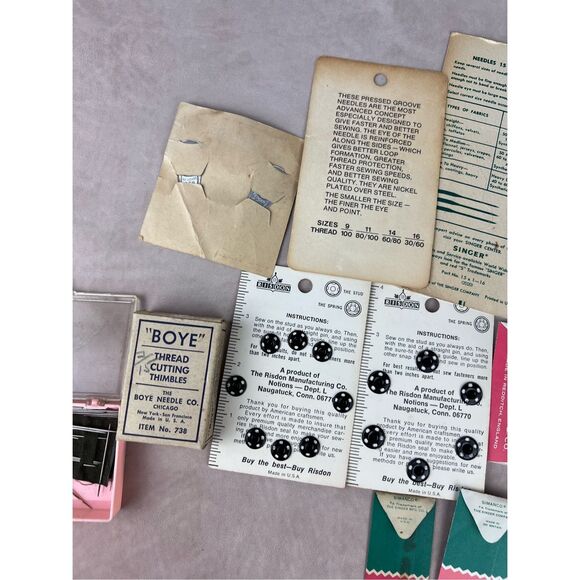 Vintage Sewing Machine Needles Mixed Lot Singer Snap Buttons 50s 60s Craft - Picture 9 of 9